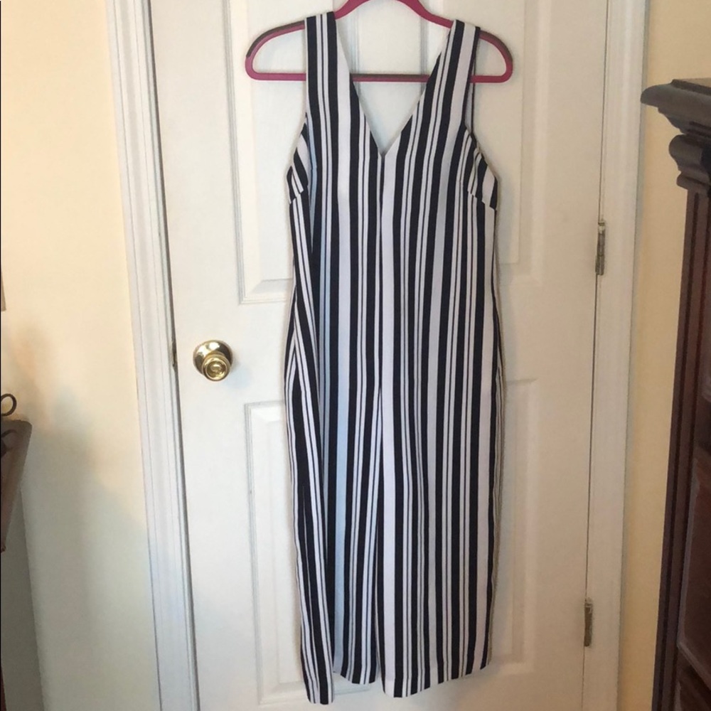 Striped flowy romper